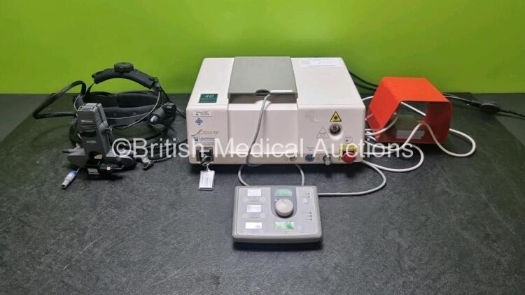 LightMed Lightlas 532 Ophthalmic Laser with Remote Control Panel with Keeler All Pupil Ophthalmoscope and Trulase Laser Aperture and Footswitch (Powers Up with Key - Key Included) *Mfd - August 2004*