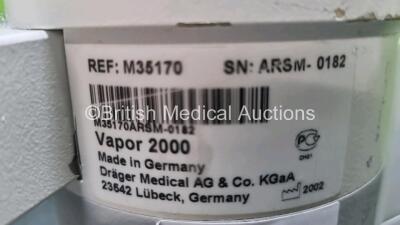 Drager SEVOrane Sevoflurane Vapor 2000 Vaporizer (Damage to Casing - See Photo) - 3