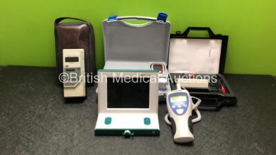 Mixed Lot Including 1 x Ambu aScope Monitor, 1 x Welch Allyn SureTemp Plus Thermometer, 1 x Victoreen Model 07-443 Densitometer in Case, 1 x Accu-Chek Performa Blood Glucose Checker in Case and 1 x B Braun Stimuplex Dig RC Nerve Stimulator in Case *FS0072