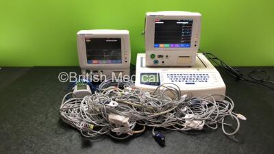 Job Lot Including 1 x Fukuda Denshi DS-7100 Dynascope Patient Monitor with ECG / RESP, SPO2, NIBP, BP, TEMP YSI-400, CO2 Microstream and Printer Options (Powers Up), 1 x Fukuda Denshi DS-7100 Dynascope Patient Monitor with ECG / RESP, SPO2, BP, NIBP, TEMP