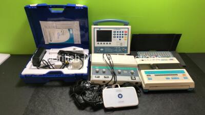 Mixed Lot Including Nihon Kohden Cardiofax ECG Machine, 1 x Decos Audiology Controller, 1 x Boston Scientific Latitude Monitor, 1 x Enraf Nonius Sonopuls 464 Shortwave Therapy Unit, 1 x Bioz Cardiodynamics Monitor and 1 x Thermablate EAS Treatment Control