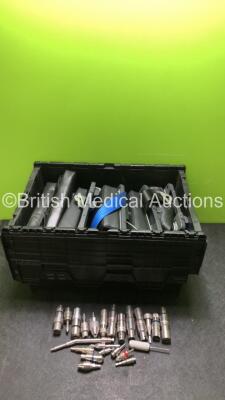 Mixed Lot Including Various Surgical Handpiece Attachments Including Stryker and Synthes and 4 x Toughbook Docking Stations