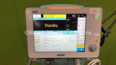 Aeonmed VG70 Ventilator Software Version 2.00, Running Hours 0h 11m with 1 x Hose on Stand *Mfd 06-2020* (Powers Up) - 2