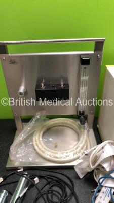 Mixed Lot Including Doct Wall Mounted Anaesthesia Machine, 3 x Luvis Light Arms, 1 x Sam Medical Suction Pump (Powers Up) and Selection of Patient Monitoring Cables Including SPO2 - 4