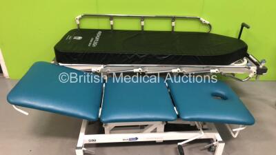 1 x Arjohuntleigh Lifeguard Hydraulic Patient Trolley and 1 x Medi Plinth Hydraulic Patient Couch / Trolley (Tested Working)