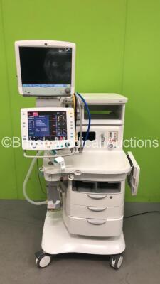 GE Datex-Ohmeda Aisys Anaesthesia Machine Software Version 08.01 with GE Carescape B650 Monitor, Bellows and Hoses (Powers Up) *S/N ANAR00214*