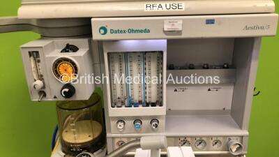 Datex-Ohmeda Aestiva/5 Anaesthesia Machine with Datex-Ohmeda PSVPro Software Version 4.8, GE Monitor, GE Module Rack with E-CAiOV-00 Gas Module with Spirometry, GE Type E-PRESTN-00 Module with Press/Temp, NBP, SPO2 and ECG/Resp Options, Bellows, Absorber - 3