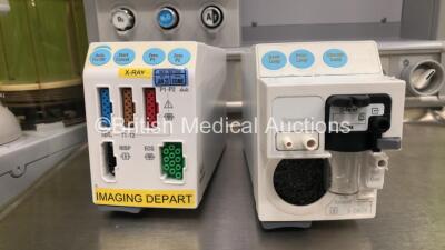 Datex-Ohmeda Aestiva/5 Anaesthesia Machine with Datex-Ohmeda PSVPro Software Version 4.8, GE Monitor, GE Module Rack with E-CAiOV-00 Gas Module with Spirometry, GE Type E-PRESTN-00 Module with Press/Temp, NBP, SPO2 and ECG/Resp Options, Bellows, Absorber - 5