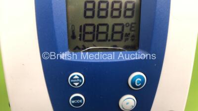 4 x Welch Allyn Spot Vital Signs Monitors on Stands with 4 x AC Power Supplies (All Power Up 3 with Damage-See Photos) - 4