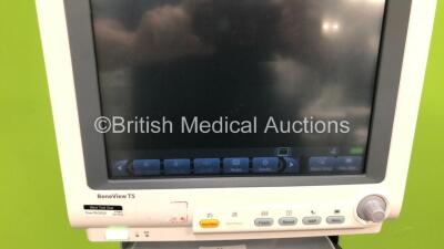 Mindray BeneView T5 Patient Monitor on Stand (Powers Up with Missing Light Cover-See Photo) *Mfd 2020* - 2