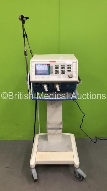 Drager Evita 2 Dura Ventilator on Stand Software Version 04.22 - Running Hours 23977 with Hose (Powers Up) *S/N ARSA-0160* **Mfd 2001**