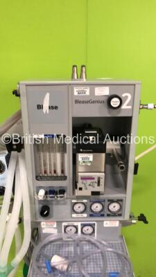 Blease Genius 2 Induction Anaesthesia Machine with InterMed Penlon Nuffield Anaesthesia Ventilator Series 200,Ventilator, Datex Ohmeda Isotec 5 Vaporiser, Valve and Hoses *GENI-000224* - 2