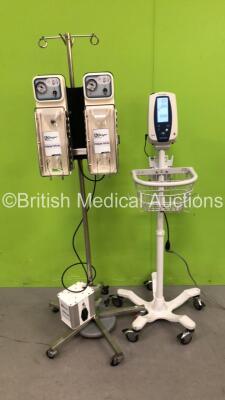 1 x Welch Allyn Spot Vital Signs Monitor on Stand with Power Supply (Powers Up) and 1 x Bair Hugger Ranger Pressure Infusor on Stand (Powers Up)