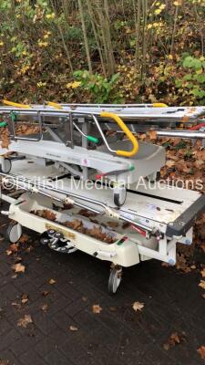 1 x Huntleigh Lifeguard Hydraulic Patient Trolley and 1 x Merivaara Emergo Patient Trolley - 4