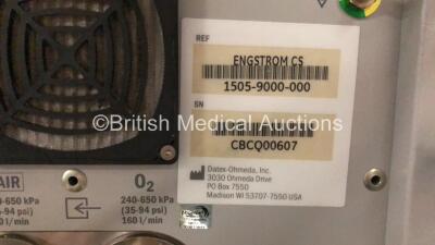 GE Engstrom Carestation Ventilator Version 07.01 - Running Hours 71079 with Hoses (Powers Up) *S/N CBCQ00607* - 5