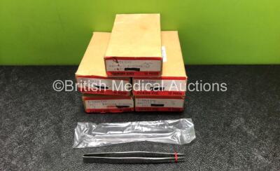 5 x Boxes of T Over End Dressing Forceps 5 Inch (60 in Total) *Excellent Condition - Like New*