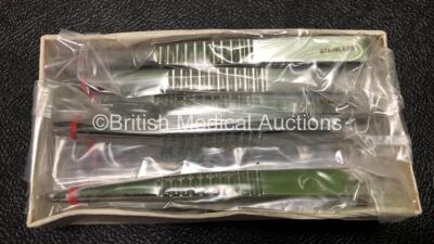 5 x Boxes of T Over End Dressing Forceps 5 Inch (60 in Total) *Excellent Condition - Like New* **Stock Photo** - 3