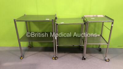 3 x Metal Trolleys