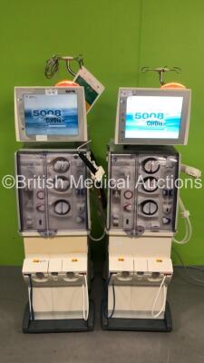 2 x Fresenius Medical Care 5008 Cordiax Dialysis Machine - Software Version 4.57 / 4.62 Running Hours 13529 / 38533 (Both Power Up)