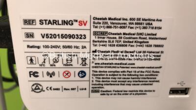 Cheetah Starling SV Patient Monitoring System with Cables (Powers Up) *S/N V520115090323* - 5