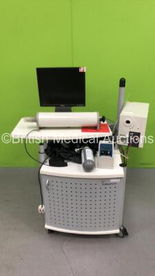 Carefusion Workstation with Jaeger OxyCon Pro Unit, Jaeger Calibration Pump, Monitor and Printer (HDD REMOVED) **IR633**