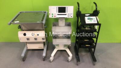 Mixed Lot Including 1 x Huntleigh Sonicaid FM800 Encore Fetal Monitor on Stand (No Power with Damage-See Photo) 1 x Eschmann Model ST80 Trolley and 1 x Mobility Trolley