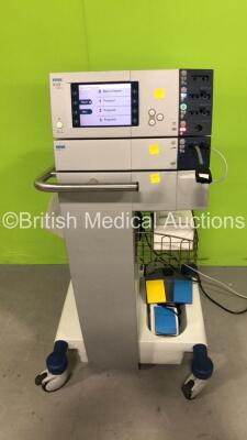 ERBE VIO 300 D Electrosurgical / Diathermy Unit Version 1.4.4 with ERBE IES 2 Smoke Evacuator and 2 x Footswitches on Trolley (Powers Up) *11236112*