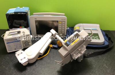 Mixed Lot Including 1 x Vitalograph Model 6600 Spirometer in Carry Case, 1 x Drager Docking Station on Arm, 1 x Flocare 800 Pump, 1 x Drager Infinity Delta Patient Monitor and 1 x Vapotherm Precision Flow Heated Humidifier *SN 62129 / 6002187868 / 0148 / 