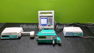 Job Lot Including 2 x B.Braun Infusomat Space Infusion Pump (Both Power Up with 1 x Power Supply) 1 x Baxter Colleague Infusion Pump (Powers Up) and 1 x B. Braun Perfusor Compact Syringe Pump (Powers Up)