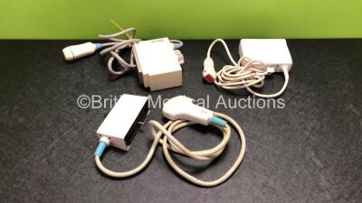 Job Lot Including 1 x Shimadzu VA57R-0375U Ultrasound Transducer / Probe (Damage to Head - See Photos) 1 x Toshiba PSK-25AT Ultrasound Transducer / Probe and 1 x ATL P4-2 Ultrasound Transducer / Probe *Untested*