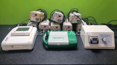 8 x Huntleigh Model AC550/UK Flowtron Universal Pumps (Some Damaged Handles and to Casing), 1 x Nouvag DP 20 Dispenser, 1 x Philips Avalon FM30 Fetal Monitor Model M2703A, 2 x Bardscan Bladder Volume Unit 1 x Damage to Cover) 1 x Sonosite Portable Ultra