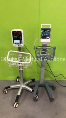 1 x Mindray VS-600 Vital Signs Monitor on Stand and 1 x Mindray VS-800 Vital Signs Monitor (Both Power Up) *BY2C143014 / na*