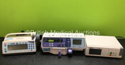 Job Lot Including 1 x Graseby 2100 Syringe Pump (Powers Up) 1 x Smiths Medical 3500 Syringe Pump (Powers Up Then Turns Off Before Boot Up) and 1 x Baxter EvoIQ LVP Pump (No Power and Damage to Casing)