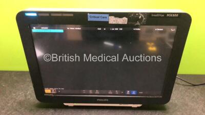 Philips IntelliVue MX800 Touchscreen Patient Monitor *Mfd - 2012* Software Revision - H.15.45 (Powers Up, Damaged Casing - See Photo) *SN DE12511852*