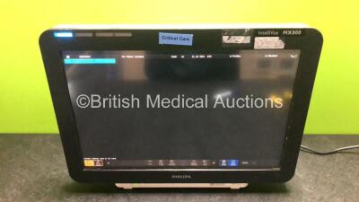 Philips IntelliVue MX800 Touchscreen Patient Monitor *Mfd - 2012* Software Revision - H.15.45 (Powers Up, Damaged Casing - See Photo) *SN DE12511856*