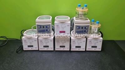 Job Lot Including 6 x Armstrong Medical AquaVENT AMHH-2600A Respiratory Humidifier Units with 2 x Lids (All Power Up) ans 2 x Vadi VH-1500 Humidifier Units (Untested )