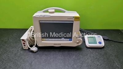 Mixed Lot Including 1 x Philips IntelliVue MP30 Patient Monitor (Powers Up) with 1 Phillips D-71034 Module Including ECG, SpO2, NBP, PRESS / TEMP Options 1 x AND Digital Blood Pressure Monitor, 1 x 10 Lead ECG Lead, 1 x Pari Junior Boy SX Nebulizer and 1 