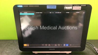 Philips IntelliVue MX800 Touchscreen Patient Monitor *Mfd - 03/2012* Software Revision - H.15.45 with Philips 862461 Module Rack (Powers Up, Damaged Casing - See Photo) *DE12511824 / DE502B1086* - 2