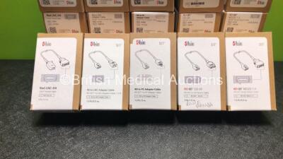 Job Lot Including 5 x Masimo Red LNC-04 LNCS Patient Cables, 5 x Masimo SET RD to LNC 1.5ft Adapter Cables, 6 x Masimo SET RD to PC Adapter Cables, 6 x Masimo SET RD SET GE-05 RD SET to GE Patient Cables and 5 x Masimo SET RD SET MD20-1.5 RD SET Series Pa - 2