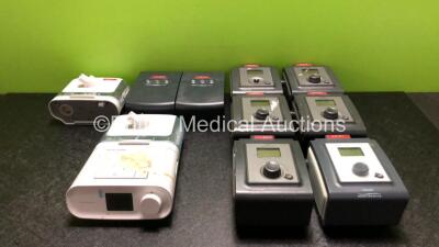 Job Lot Including 5 x Philips Respironics REMstar Auto A-Flex Ref 561P CPAP Units (All Power Up, 1 x Missing Dial - See Photos) with 2 x Power Supplies, 1 x Philips Respironics REMstar Auto A-Flex Ref 551P CPAP Unit (Powers Up) with 1 x Power Supply, 2 x 