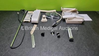 Job Lot Of Ophthalmic Accessories Including 1 x Slit Lamp Power Cable, 1 x TopCon ACP Remote, 1 x Thermo ME Control Unit and 1 x Gowlland Otoscope