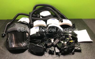 Job Lot of Centurion Concept Air Filtered Air Units with 1 x Breathing Tube and 1 x Helmet