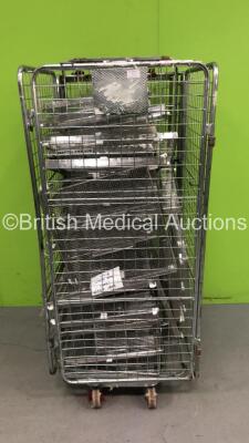 Cage of Metal Instrument Trays (Cage Not Included)