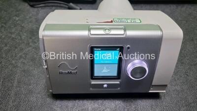 5 x ResMed AirCurve 10 Vauto CPAP Units (All Power Up, 3 x with Missing Cover on Case and 1 x with Missing Humidifier Chamber - See Photos) *EN 21485 / 24686 / 24045 / 24886 / 21487* - 2