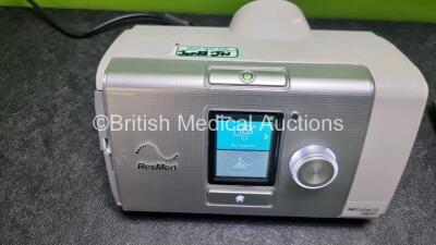 5 x ResMed AirCurve 10 Vauto CPAP Units (All Power Up, 3 x with Missing Cover on Case and 1 x with Missing Humidifier Chamber - See Photos) *EN 21485 / 24686 / 24045 / 24886 / 21487* - 6