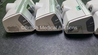 6 x ResMed AirCurve 10 Vauto CPAP Units (All Power Up, 4 x with Missing Cover on Case. All Missing Humidifier Chamber - See Photos) *EN 20818 / 21319 / 22760 / 22287 / 21789 / 27824* - 5