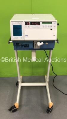 Drager Evita Ventilator on Stand Software Version 2.00 (Powers Up with Alarm) *SN ARHN-0105*