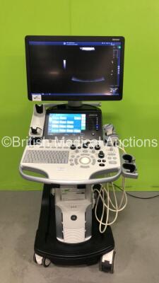 GE Logiq S8 XDclear 2.0 Flat Screen Ultrasound Scanner *Mfd - 07/2017* Software Version - R4, Software Revision 2.3 with 2 x Transducers / Probes (1 x GE C1-5-D *Mfd - 03/2019* and 1 x 9L-D *Mfd - 08/2017*) and Sony UP-D898MD Digital Graphic Printer (Powe