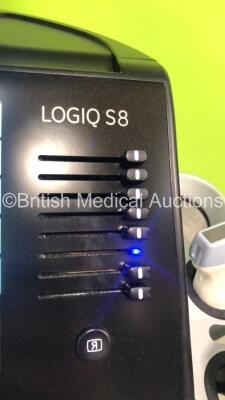 GE Logiq S8 XDclear 2.0 Flat Screen Ultrasound Scanner *Mfd - 07/2017* Software Version - R4, Software Revision 2.3 with 2 x Transducers / Probes (1 x GE C1-5-D *Mfd - 03/2019* and 1 x 9L-D *Mfd - 08/2017*) and Sony UP-D898MD Digital Graphic Printer (Powe - 9