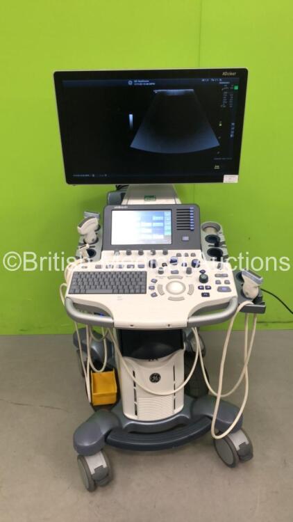 GE Logiq S8 XDClear Flat Screen Ultrasound Scanner *Mfd - 08/2016* Software Version R3 Software Revision 1.9 with 4 x Transducers / Probes (1 x 9L-D *Mfd - 08/2016*, 1 x L8-18i-D *Mfd - 08/2016*, 1 x ML6-15-D *Mfd - 02/2016* and 1 x C1-6-D *Mfd - 08/2016*